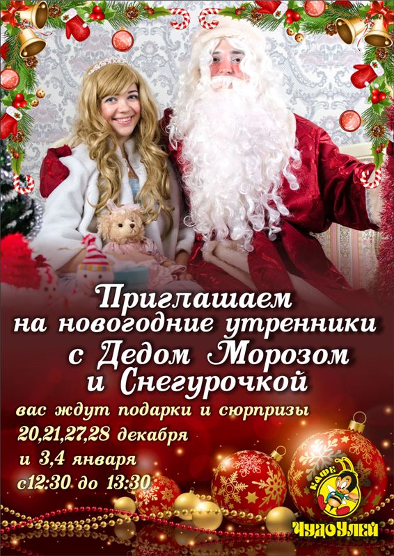 Проведите Новогодний утренник с нами ! 