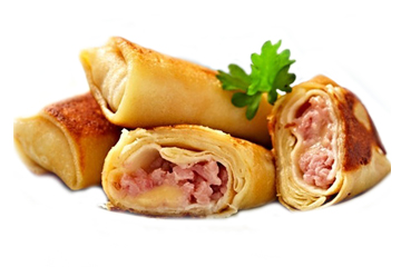 Блинчики с ветчиной и сыром порц. 2 шт.