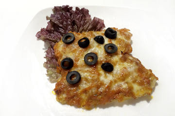 В. Рыба,запечённая с овощами и сыром